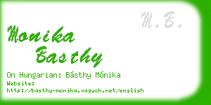 monika basthy business card